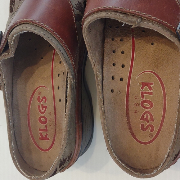 Klogs Austin Taupe Suede Tapestry Embroidered Clog - Picture 7 of 13